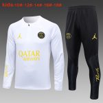 PSG 23-24 Jordan White Kids' Half-Zip Jacket - 图片 2