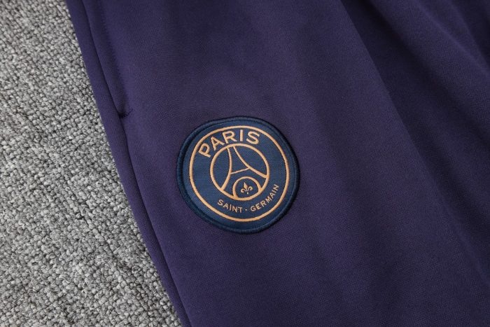 PSG 23-24 Half-Zip Hoodie Dark Purple - 图片 3