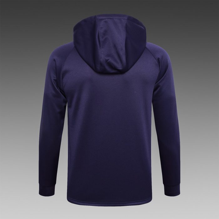 PSG 23-24 Half-Zip Hoodie Dark Purple - 图片 8