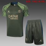Paris Saint-Germain 24-25 Jordan Dark Green Short Sleeve Training Shirt