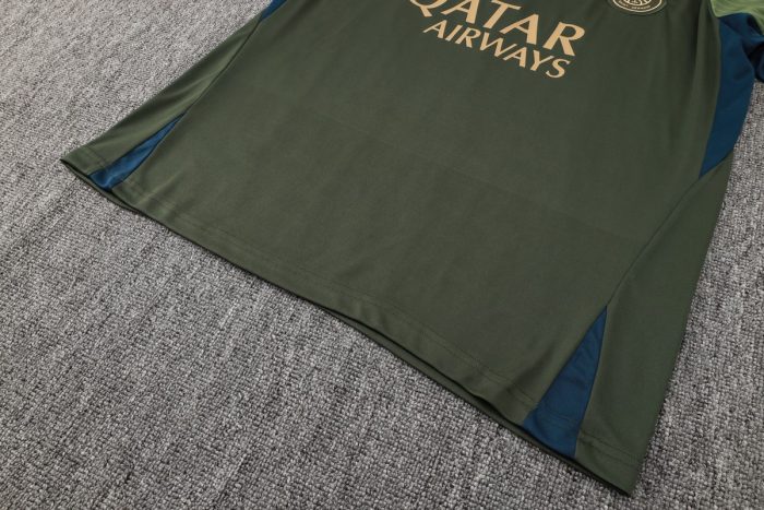Paris Saint-Germain 24-25 Jordan Dark Green Short Sleeve Training Shirt - 图片 4