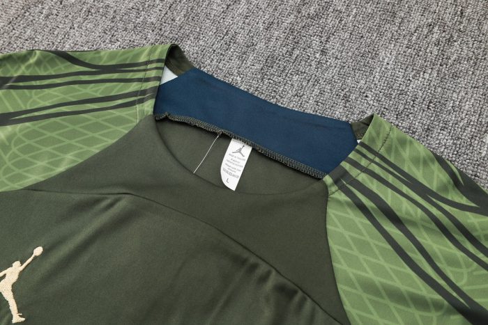 Paris Saint-Germain 24-25 Jordan Dark Green Short Sleeve Training Shirt - 图片 6
