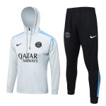 PSG 24-25 Half-Zip Hoodie Light Gray