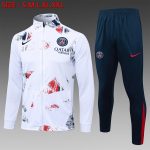 Paris Saint-Germain 24/25 White Spray Print Long Zip Jacket
