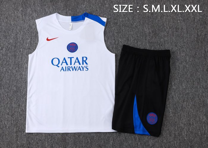 Paris PSG White Vest - 图片 2