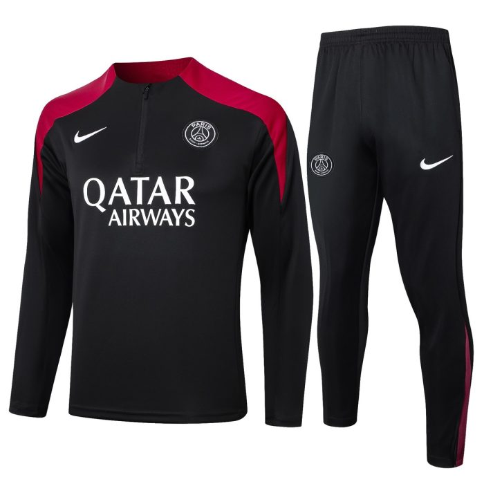 PSG 24-25 Black Half-Zip Jacket - 图片 8