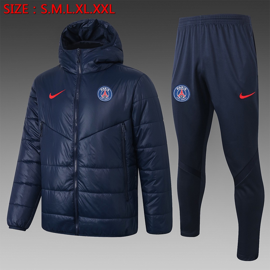 2021 PSG Navy Blue Cotton Jacket