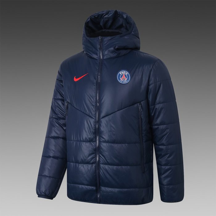 2021 PSG Navy Blue Cotton Jacket - 图片 3