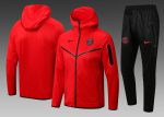 Nike Paris Saint-Germain 22/23 Red Long Zip Jacket with Hood
