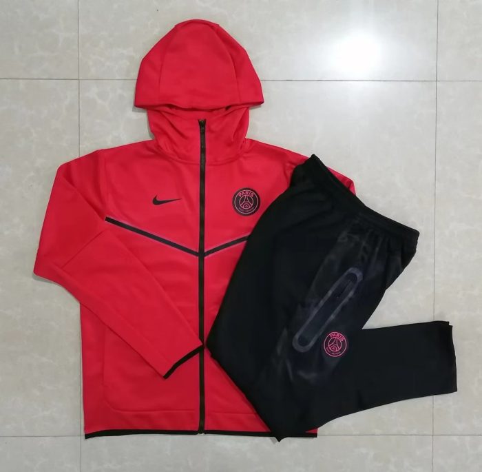 Nike Paris Saint-Germain 22/23 Red Long Zip Jacket with Hood - 图片 9