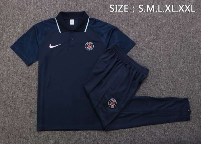 Nike Paris Saint-Germain 22/23 Polo Shirt Navy Blue - 图片 2