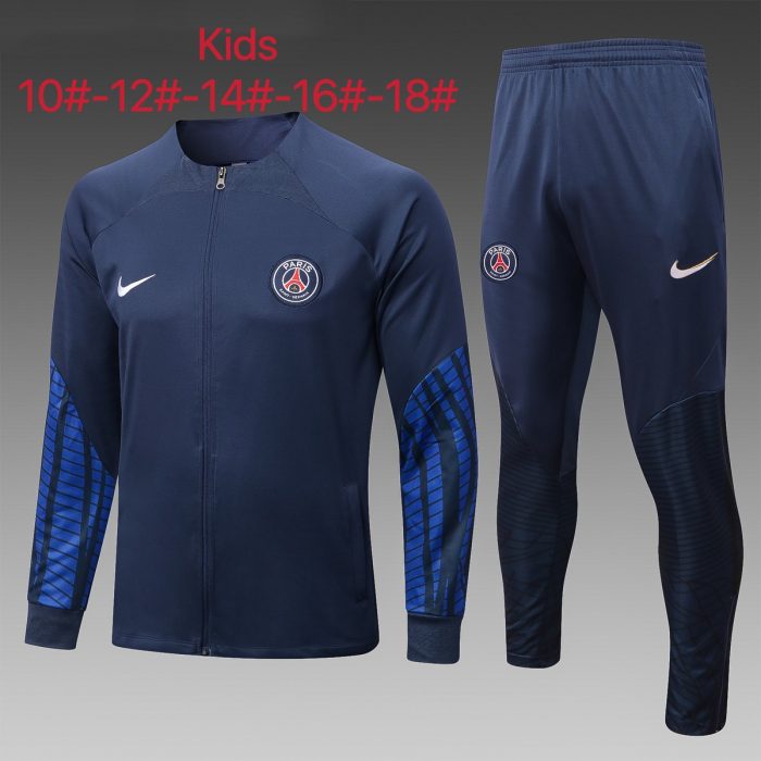 PSG 22/23 Long Sleeve Kids Jersey Blue - 图片 2