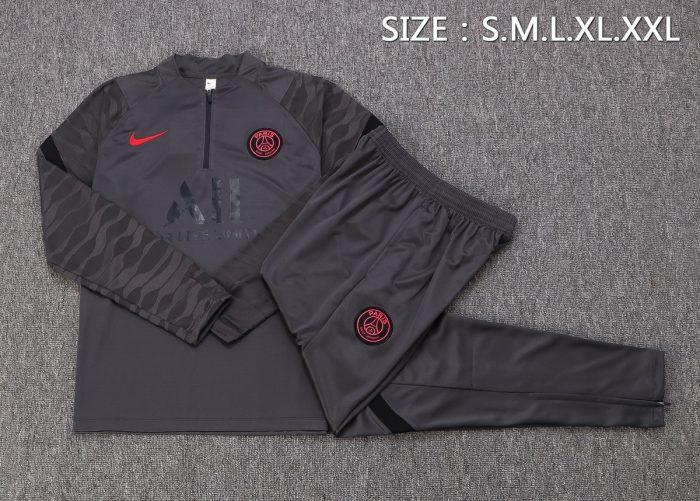 PSG 22/23 Half Zip Jacket Dark Gray - 图片 7