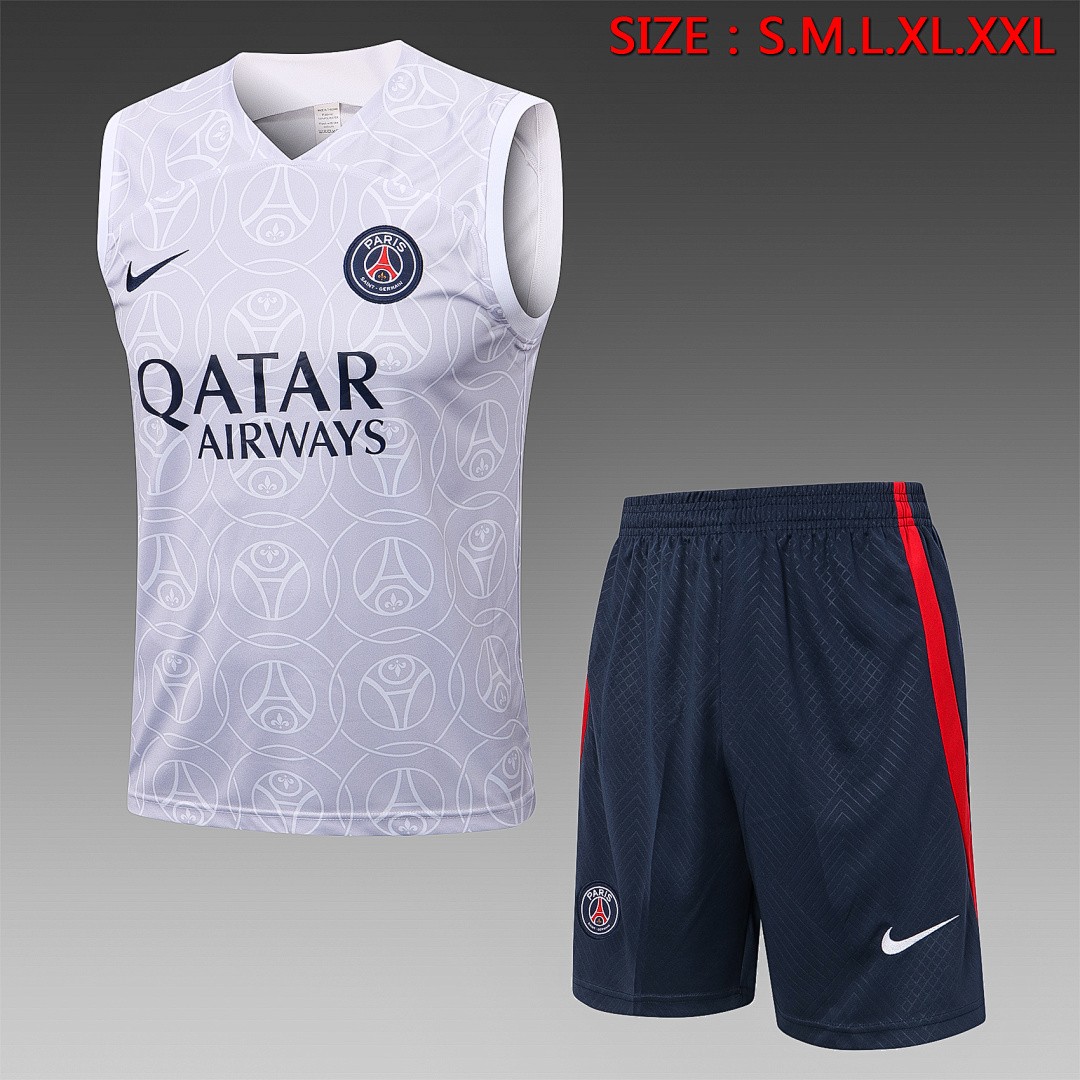 PSG 2022-2023 White Vest (Full Body Spray Ink)