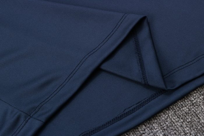 PSG 22/23 Half-Zip Jacket Navy Blue with Red Collar - 图片 4