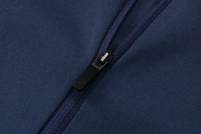 PSG 22/23 Half-Zip Jacket Navy Blue with Red Collar - 图片 6