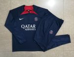 PSG 22/23 Half-Zip Jacket Navy Blue with Red Collar - 图片 9