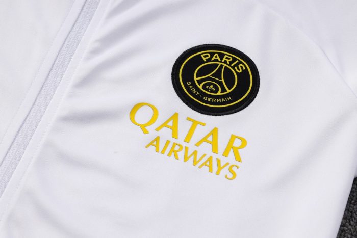 PSG 23-24 Long Zipper Jacket White - 图片 5