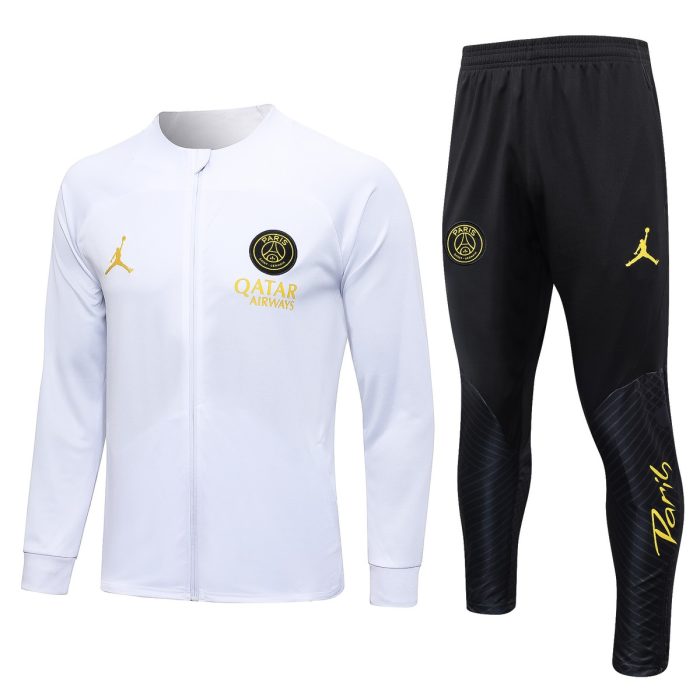 PSG 23-24 Long Zipper Jacket White - 图片 8