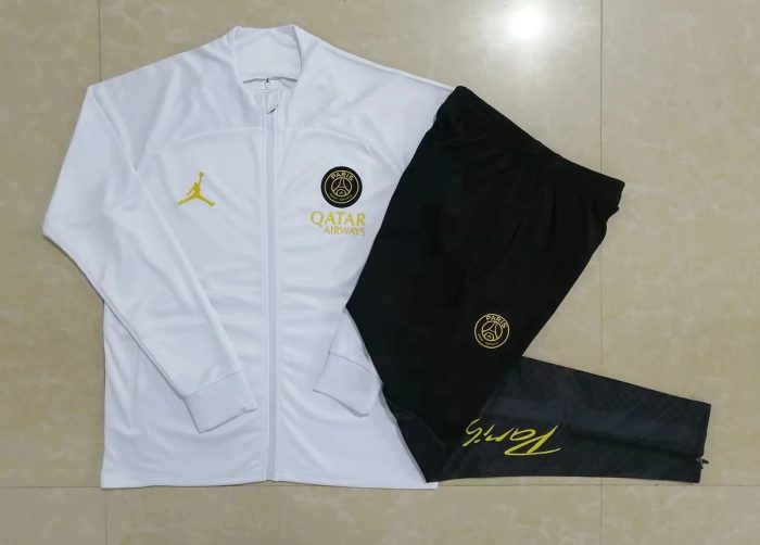 PSG 23-24 Long Zipper Jacket White - 图片 9