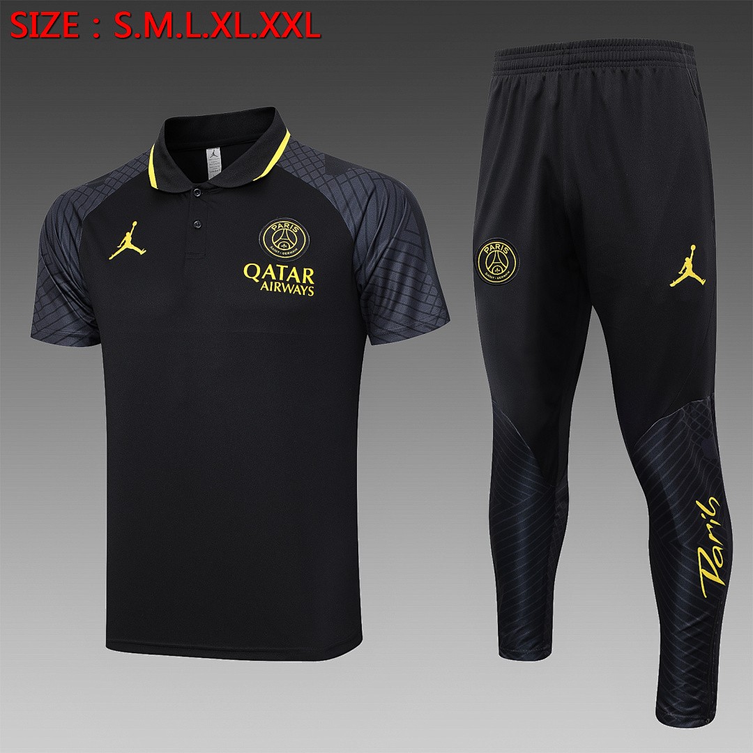 PSG 23/24 Jordan Polo Shirt Black
