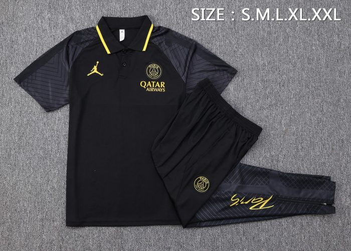 PSG 23/24 Jordan Polo Shirt Black - 图片 2
