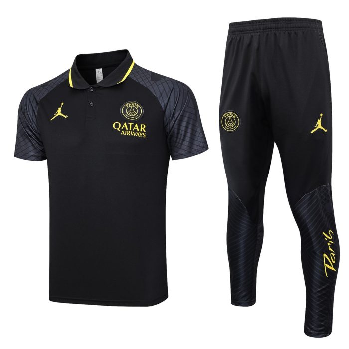 PSG 23/24 Jordan Polo Shirt Black - 图片 8