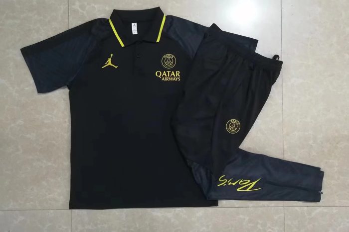 PSG 23/24 Jordan Polo Shirt Black - 图片 9