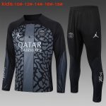 PSG 23-24 Half-Zip Black Grey Kids