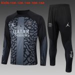 PSG 23-24 Half-Zip Black Grey Kids - 图片 2
