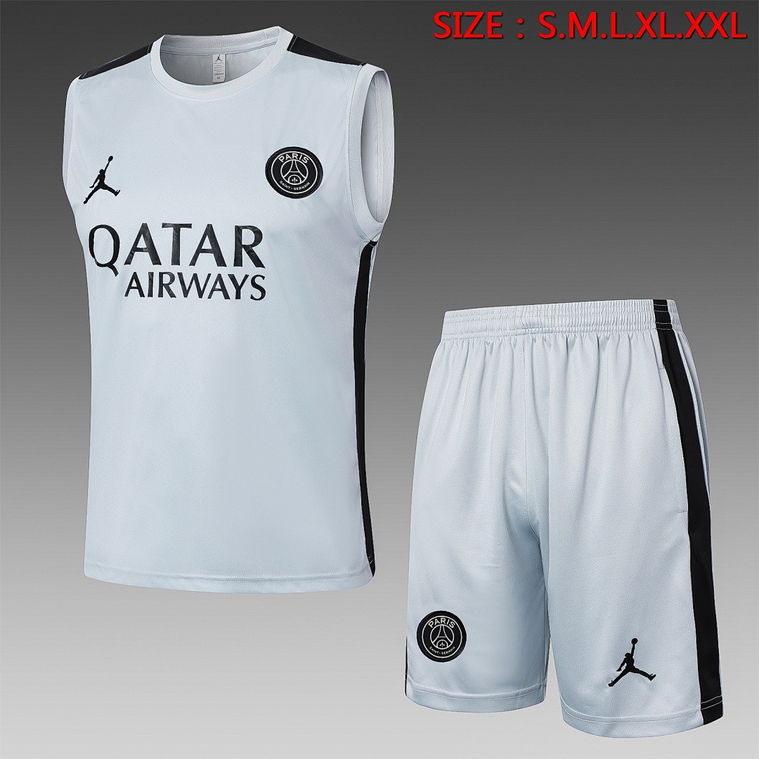 Paris PSG 23-24 Jordan Light Gray Vest
