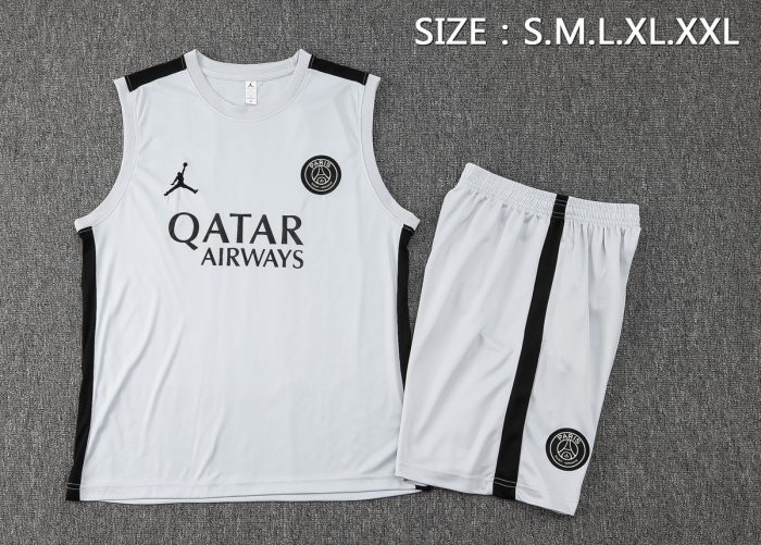 Paris PSG 23-24 Jordan Light Gray Vest - 图片 3