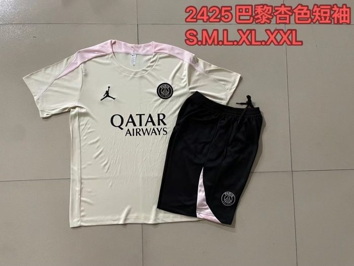 Paris Saint-Germain 24-25 Apricot Short Sleeve Training Shirt - 图片 9