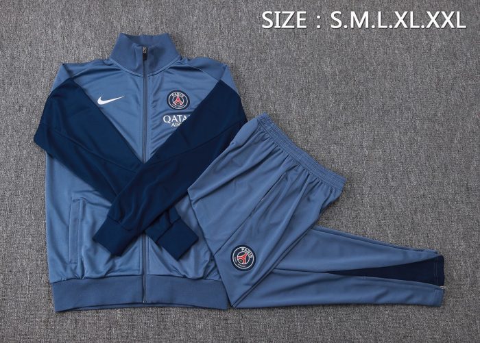 Paris Saint-Germain Grey Long Zip Jacket - 图片 2