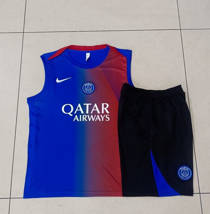 Paris Saint-Germain Blue Red Splatter Vest - 图片 9