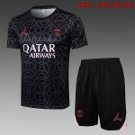 Paris Saint-Germain 24-25 Black Splatter Short Sleeve Training Shirt