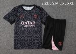 Paris Saint-Germain 24-25 Black Splatter Short Sleeve Training Shirt - 图片 2