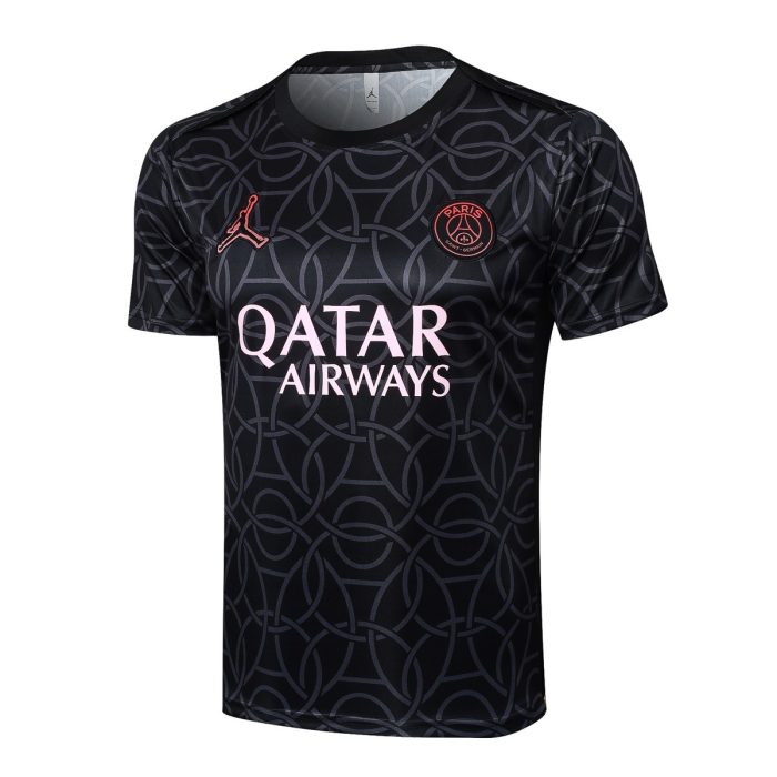 Paris Saint-Germain 24-25 Black Splatter Short Sleeve Training Shirt - 图片 8
