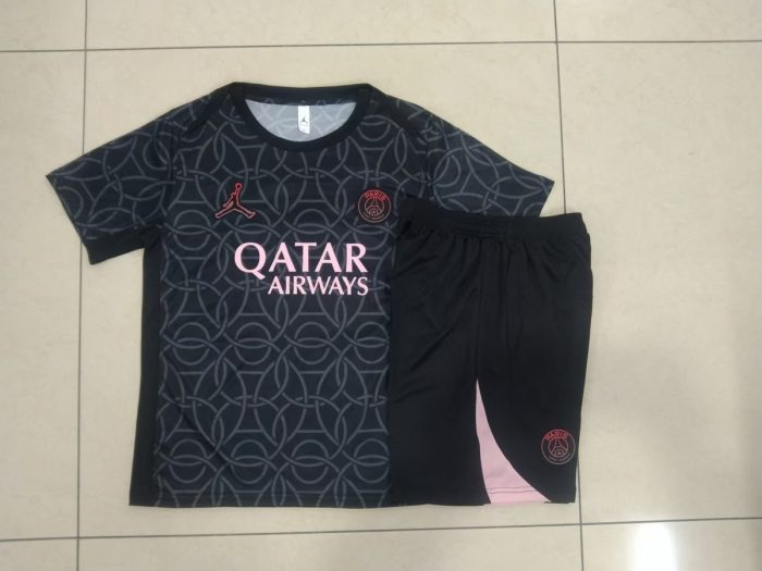 Paris Saint-Germain 24-25 Black Splatter Short Sleeve Training Shirt - 图片 9