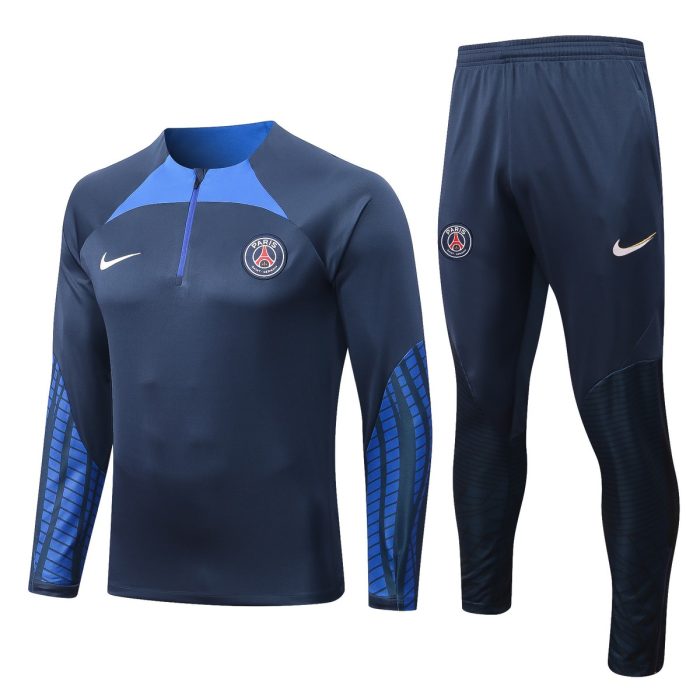 PSG 22/23 Half Zip Jacket Navy Blue - 图片 8