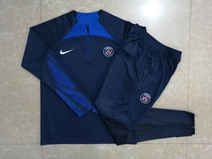 PSG 22/23 Half Zip Jacket Navy Blue - 图片 9