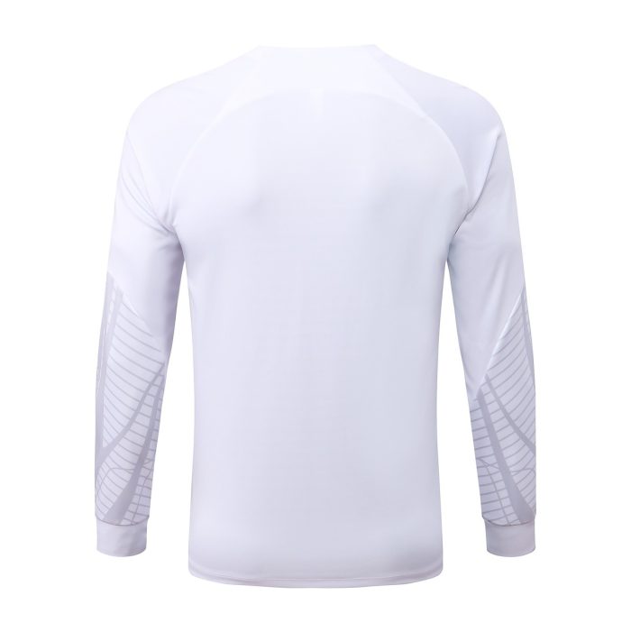 PSG 22-23 White Long Zip Jacket - 图片 3