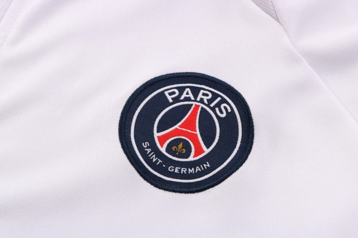PSG 22-23 White Long Zip Jacket - 图片 4