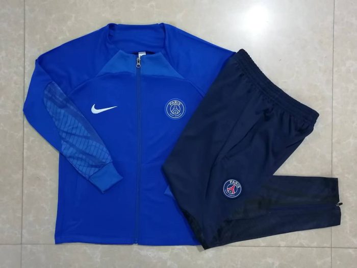 PSG 22/23 Long Zipper Jacket Colorful Blue - 图片 3