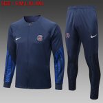 PSG 22/23 Long Zip Jacket Navy Blue