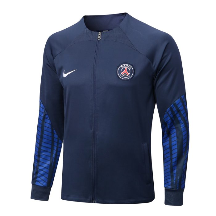 PSG 22/23 Long Zip Jacket Navy Blue - 图片 4