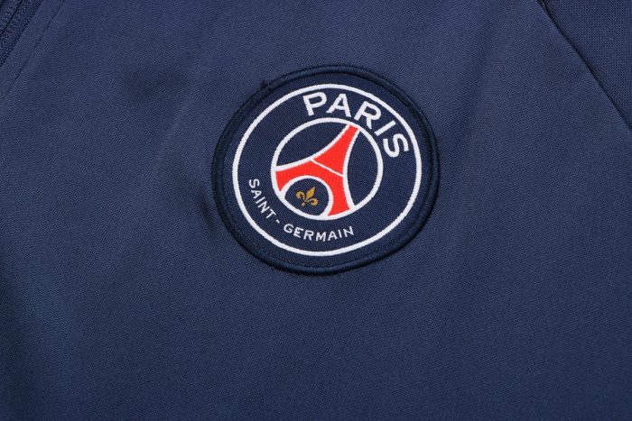 PSG 22/23 Long Zip Jacket Navy Blue - 图片 8