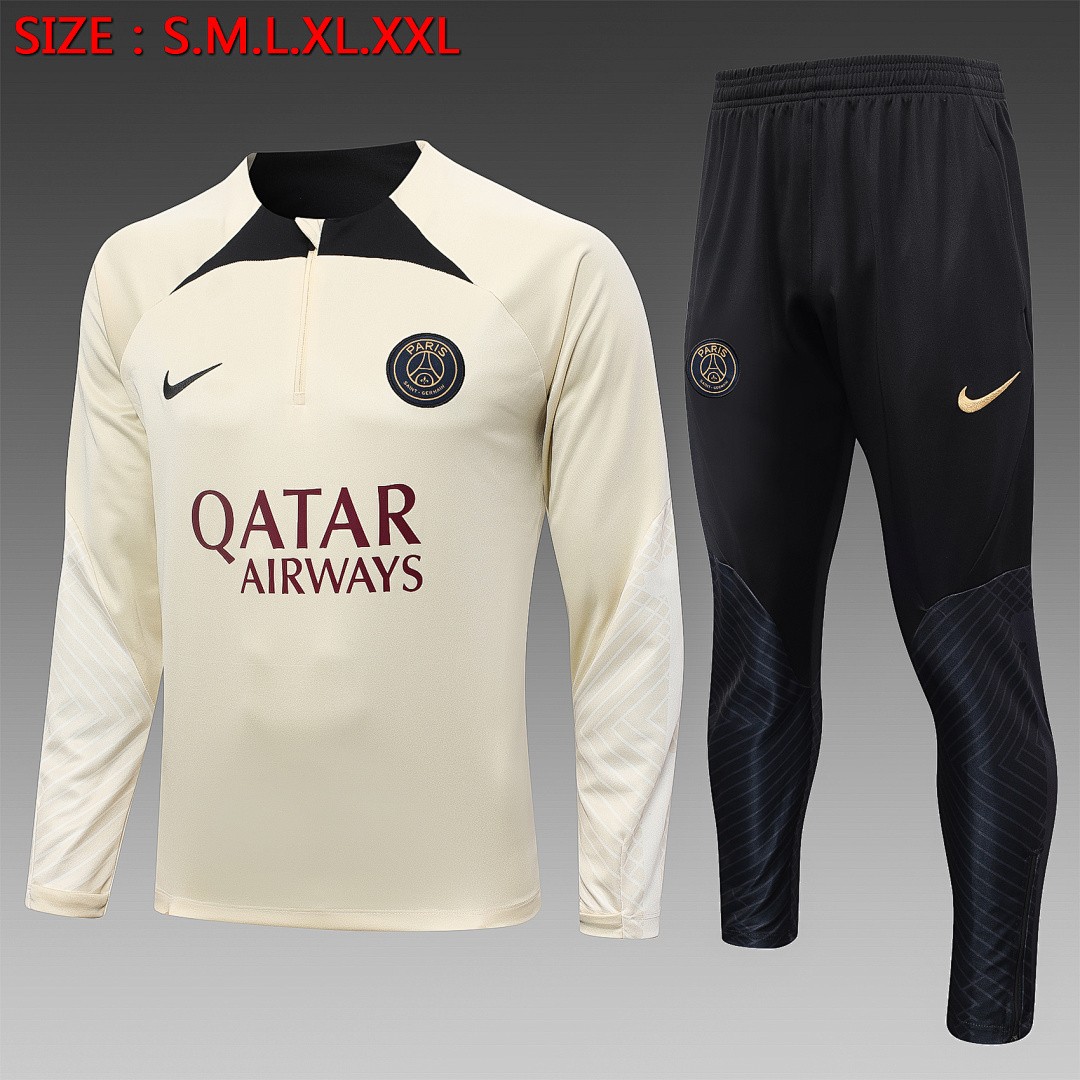 JER-7092_1 PSG 23-24 Half Zip Jacket Apricot - 图片 1