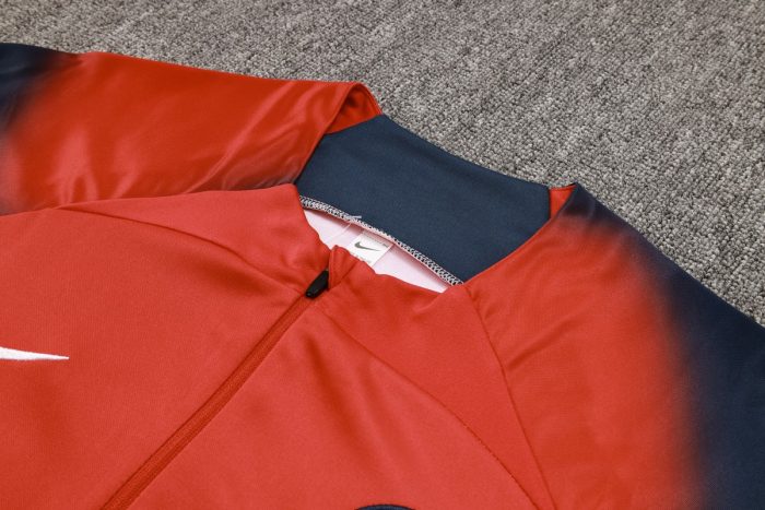 PSG 23-24 Red Splatter Half-Zip Jacket - 图片 6