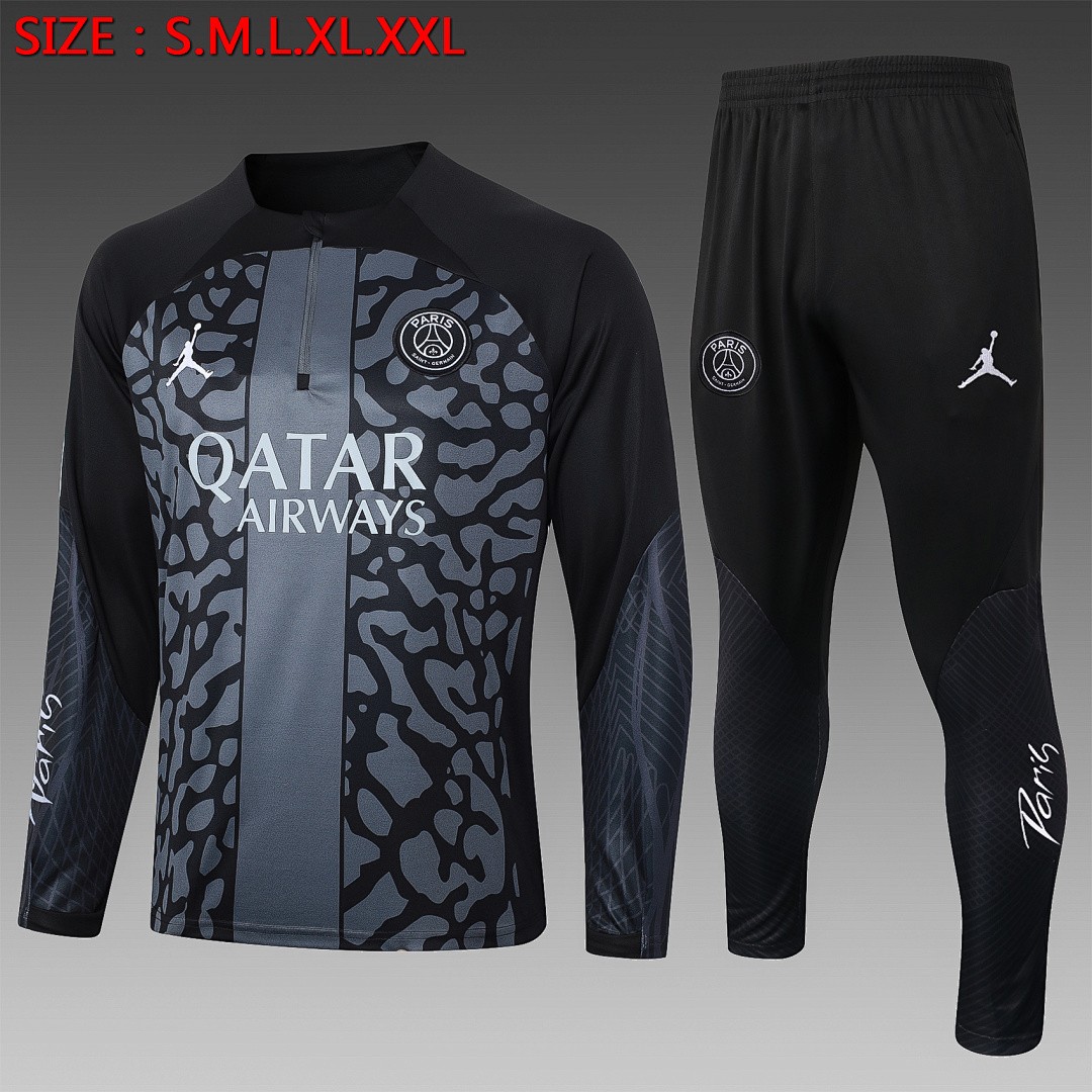 PSG 23-24 Half-Zip Black Grey (Ink Splatter)